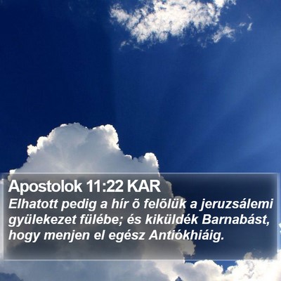 Apostolok 11:22 KAR Bible Verse Image