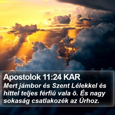 Apostolok 11:24 KAR Bible Verse Image