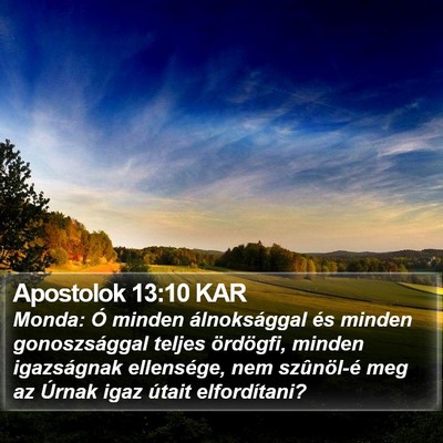 Apostolok 13:10 KAR Bible Verse Image