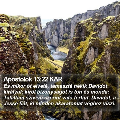 Apostolok 13:22 KAR Bible Verse Image