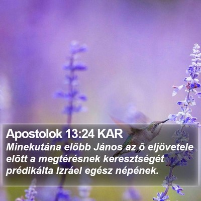 Apostolok 13:24 KAR Bible Verse Image