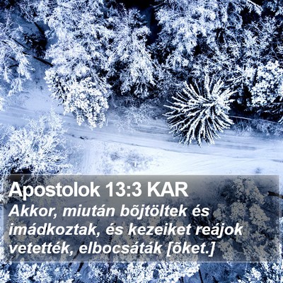Apostolok 13:3 KAR Bible Verse Image