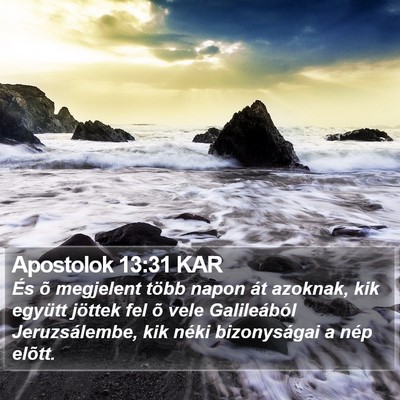 Apostolok 13:31 KAR Bible Verse Image