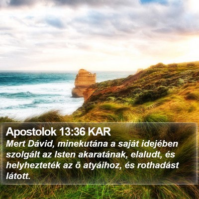 Apostolok 13:36 KAR Bible Verse Image