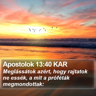Apostolok 13:40 KAR Bible Verse Image