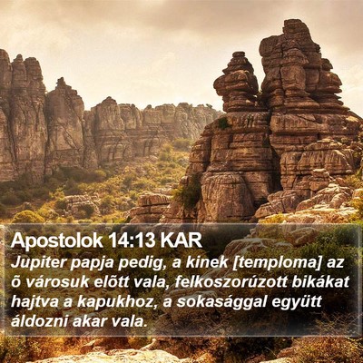 Apostolok 14:13 KAR Bible Verse Image
