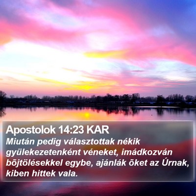 Apostolok 14:23 KAR Bible Verse Image