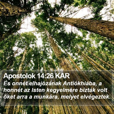 Apostolok 14:26 KAR Bible Verse Image