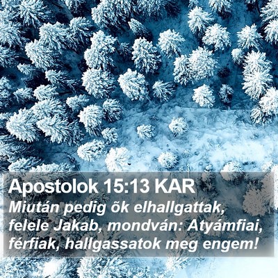 Apostolok 15:13 KAR Bible Verse Image