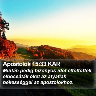 Apostolok 15:33 KAR Bible Verse Image