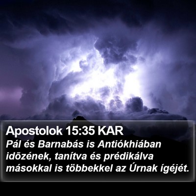 Apostolok 15:35 KAR Bible Verse Image