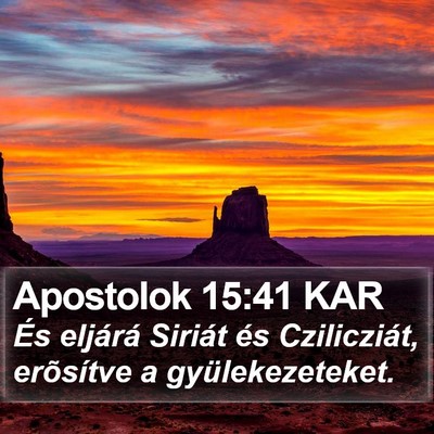 Apostolok 15:41 KAR Bible Verse Image
