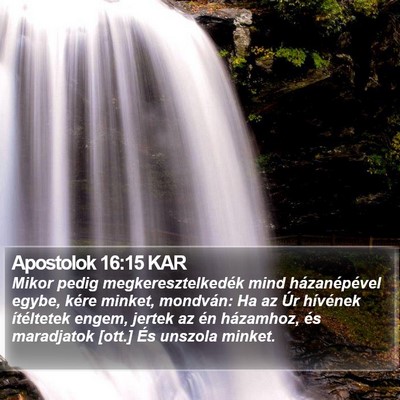 Apostolok 16:15 KAR Bible Verse Image