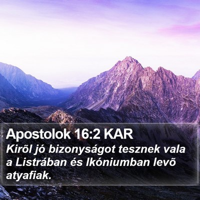 Apostolok 16:2 KAR Bible Verse Image