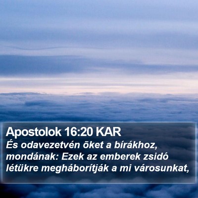 Apostolok 16:20 KAR Bible Verse Image