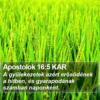 Apostolok 16:5 KAR Bible Verse Image