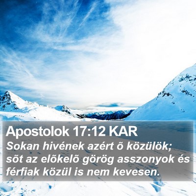 Apostolok 17:12 KAR Bible Verse Image