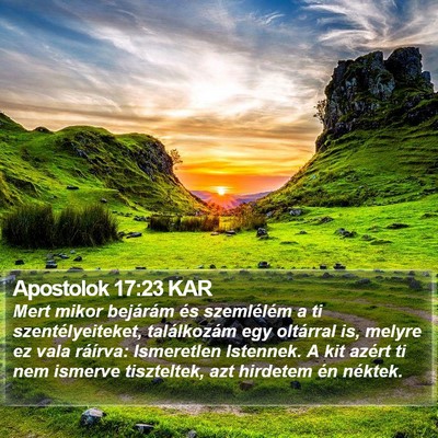 Apostolok 17:23 KAR Bible Verse Image
