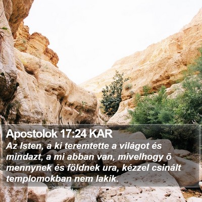 Apostolok 17:24 KAR Bible Verse Image
