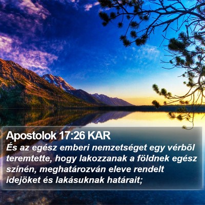 Apostolok 17:26 KAR Bible Verse Image