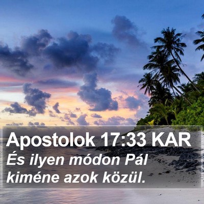 Apostolok 17:33 KAR Bible Verse Image