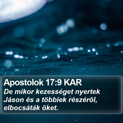 Apostolok 17:9 KAR Bible Verse Image