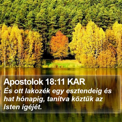 Apostolok 18:11 KAR Bible Verse Image