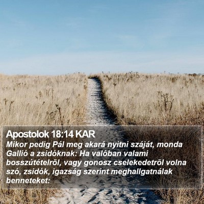 Apostolok 18:14 KAR Bible Verse Image