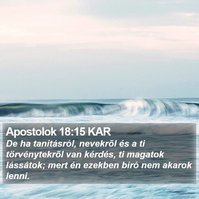 Apostolok 18:15 KAR Bible Verse Image