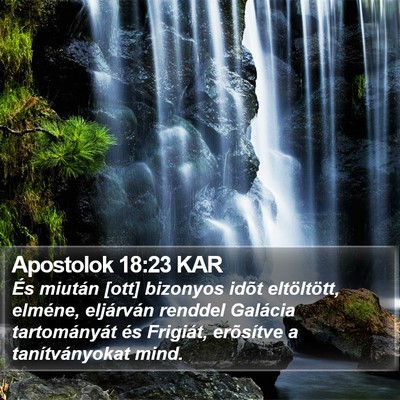 Apostolok 18:23 KAR Bible Verse Image