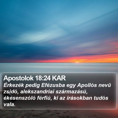 Apostolok 18:24 KAR Bible Verse Image