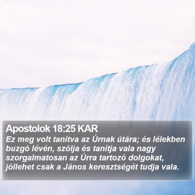 Apostolok 18:25 KAR Bible Verse Image