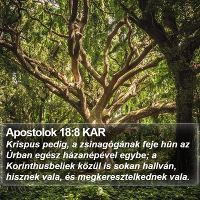 Apostolok 18:8 KAR Bible Verse Image