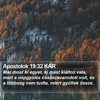 Apostolok 19:32 KAR Bible Verse Image