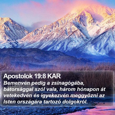 Apostolok 19:8 KAR Bible Verse Image