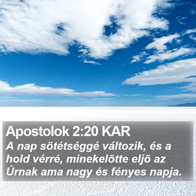 Apostolok 2:20 KAR Bible Verse Image