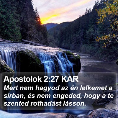 Apostolok 2:27 KAR Bible Verse Image