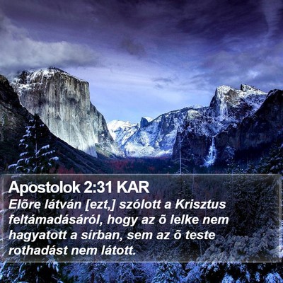 Apostolok 2:31 KAR Bible Verse Image