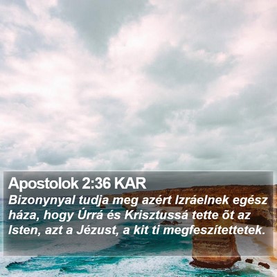 Apostolok 2:36 KAR Bible Verse Image