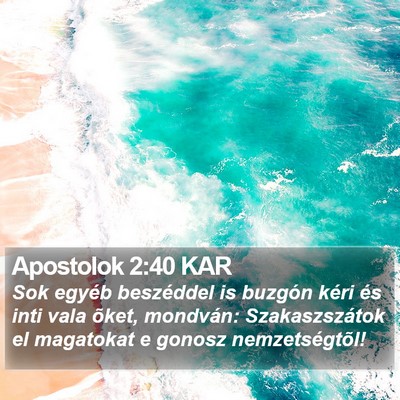 Apostolok 2:40 KAR Bible Verse Image