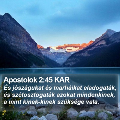 Apostolok 2:45 KAR Bible Verse Image