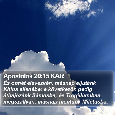 Apostolok 20:15 KAR Bible Verse Image