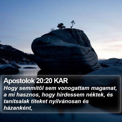 Apostolok 20:20 KAR Bible Verse Image