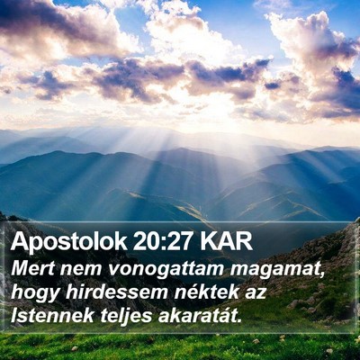 Apostolok 20:27 KAR Bible Verse Image
