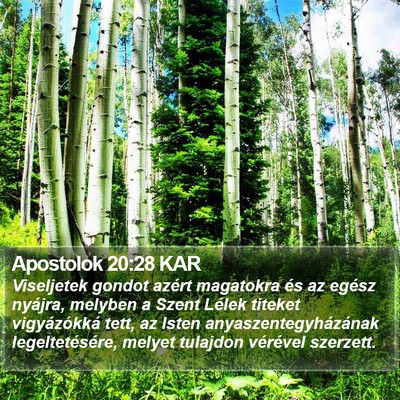 Apostolok 20:28 KAR Bible Verse Image