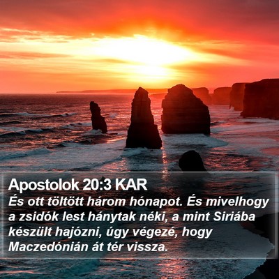 Apostolok 20:3 KAR Bible Verse Image