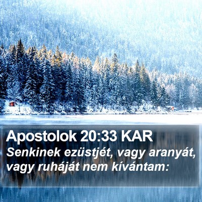 Apostolok 20:33 KAR Bible Verse Image