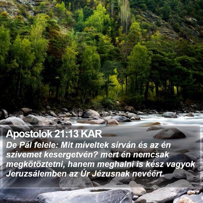 Apostolok 21:13 KAR Bible Verse Image