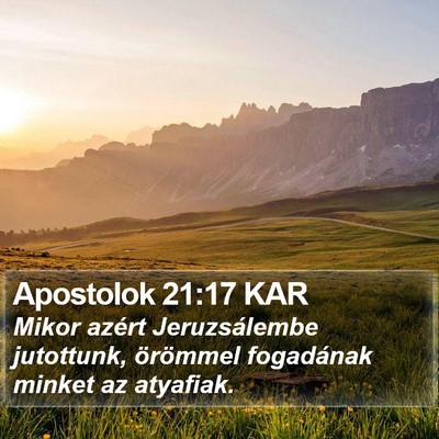 Apostolok 21:17 KAR Bible Verse Image