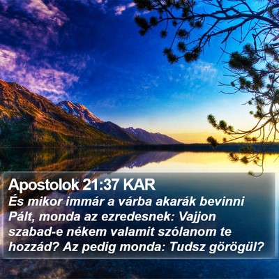Apostolok 21:37 KAR Bible Verse Image
